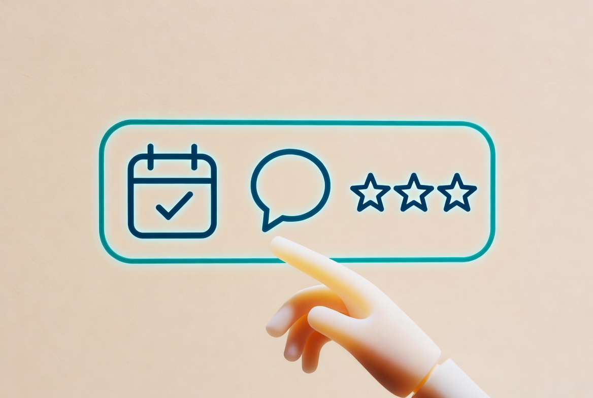 Hånd mot interaktiv automatiseringsskjerm